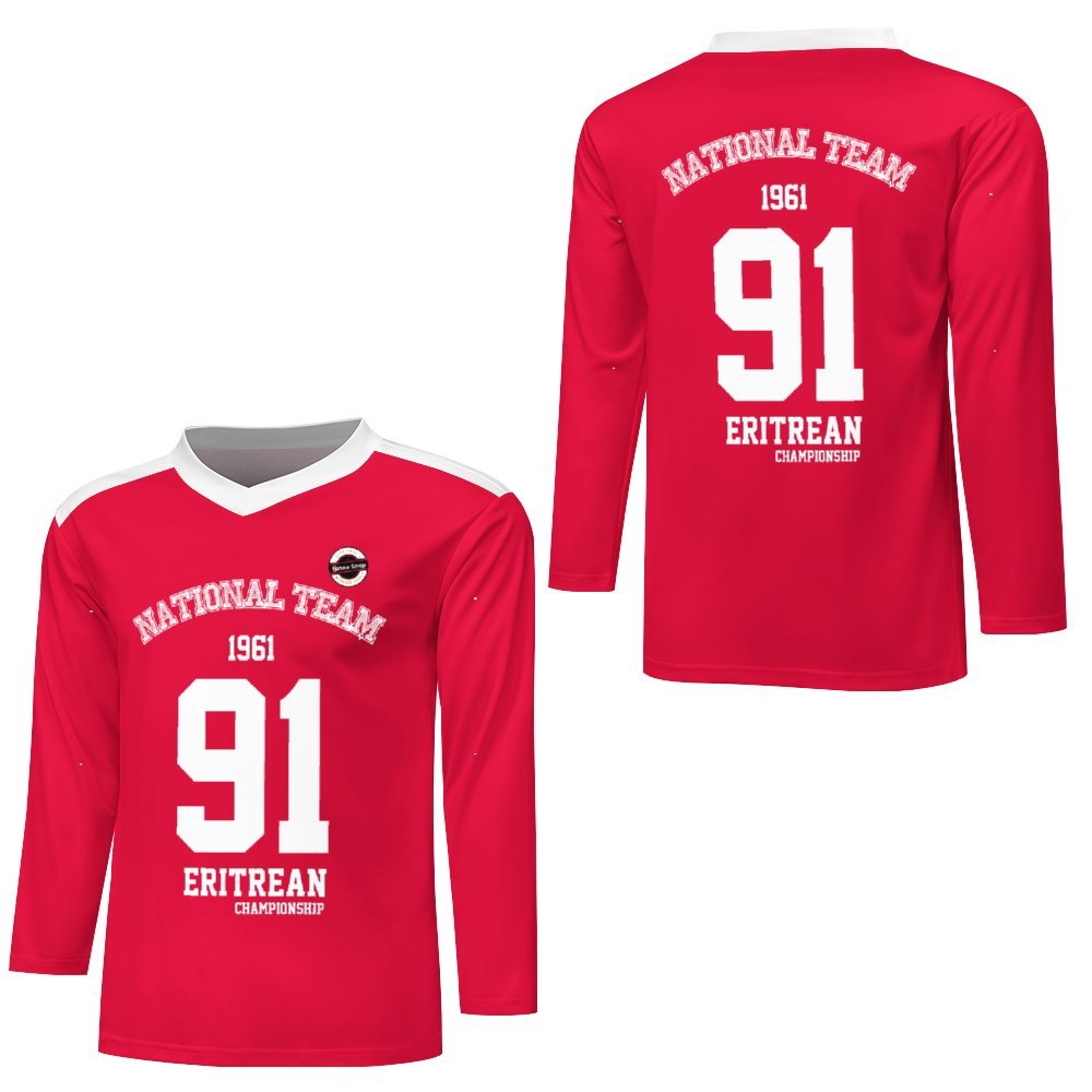 Men's Long Sleeve All Sport jersey front and back jersey red