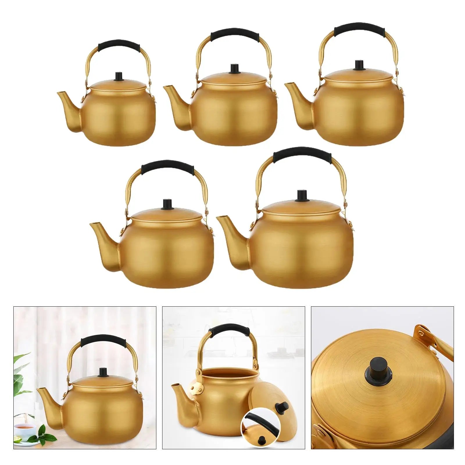 8L large capacity aluminum kettle for camping groups