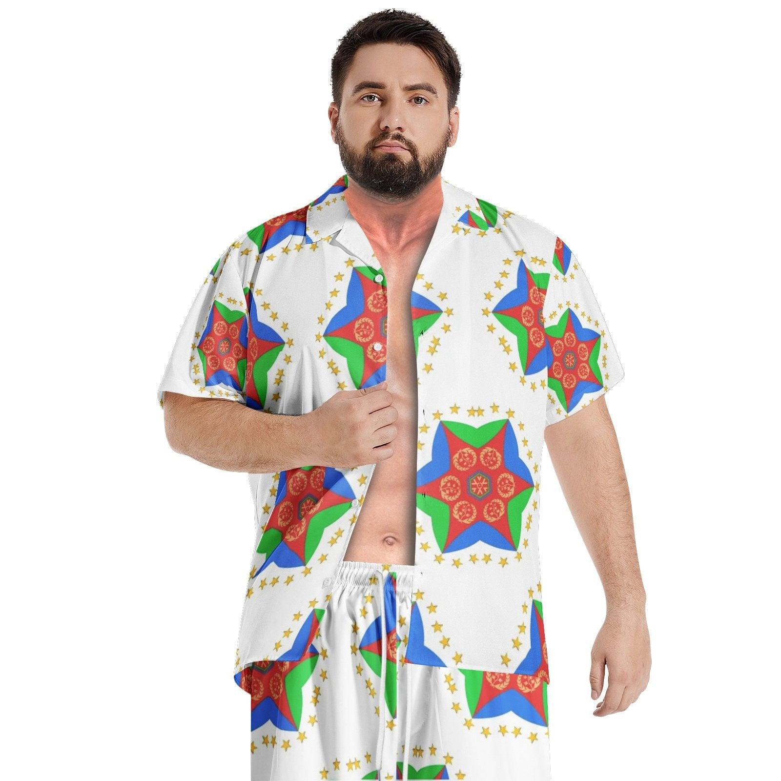 Men's All-Over-Print Hawiian Shirt Sets - Natna Shop