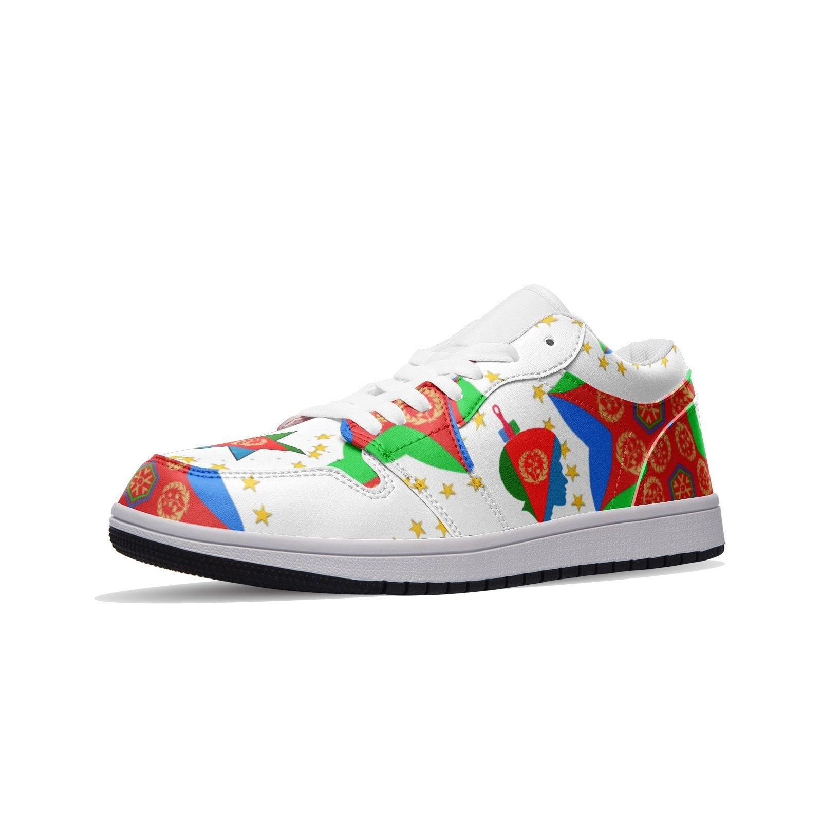 Afro Unisex Low Top Leather Sneakers - Natna Shop