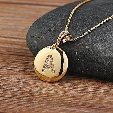 Unisex Letter Necklace Gold - Natna Shop