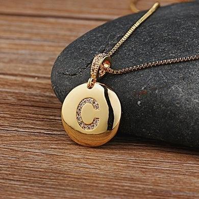 Unisex Letter Necklace Gold - Natna Shop