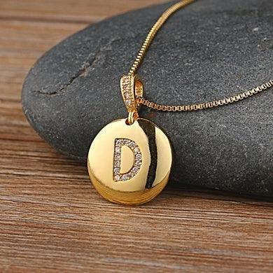 Unisex Letter Necklace Gold - Natna Shop