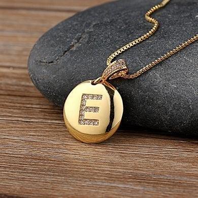 Unisex Letter Necklace Gold - Natna Shop