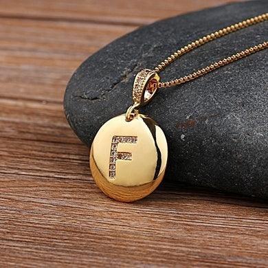 Unisex Letter Necklace Gold - Natna Shop
