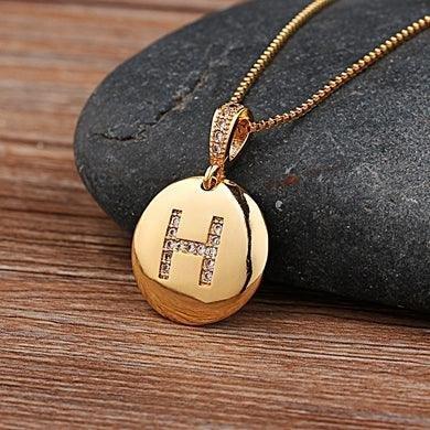 Unisex Letter Necklace Gold - Natna Shop