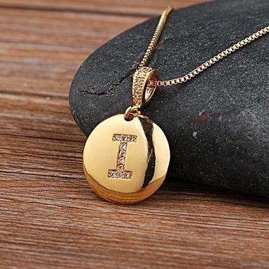Unisex Letter Necklace Gold - Natna Shop