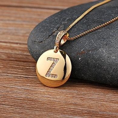 Unisex Letter Necklace Gold - Natna Shop