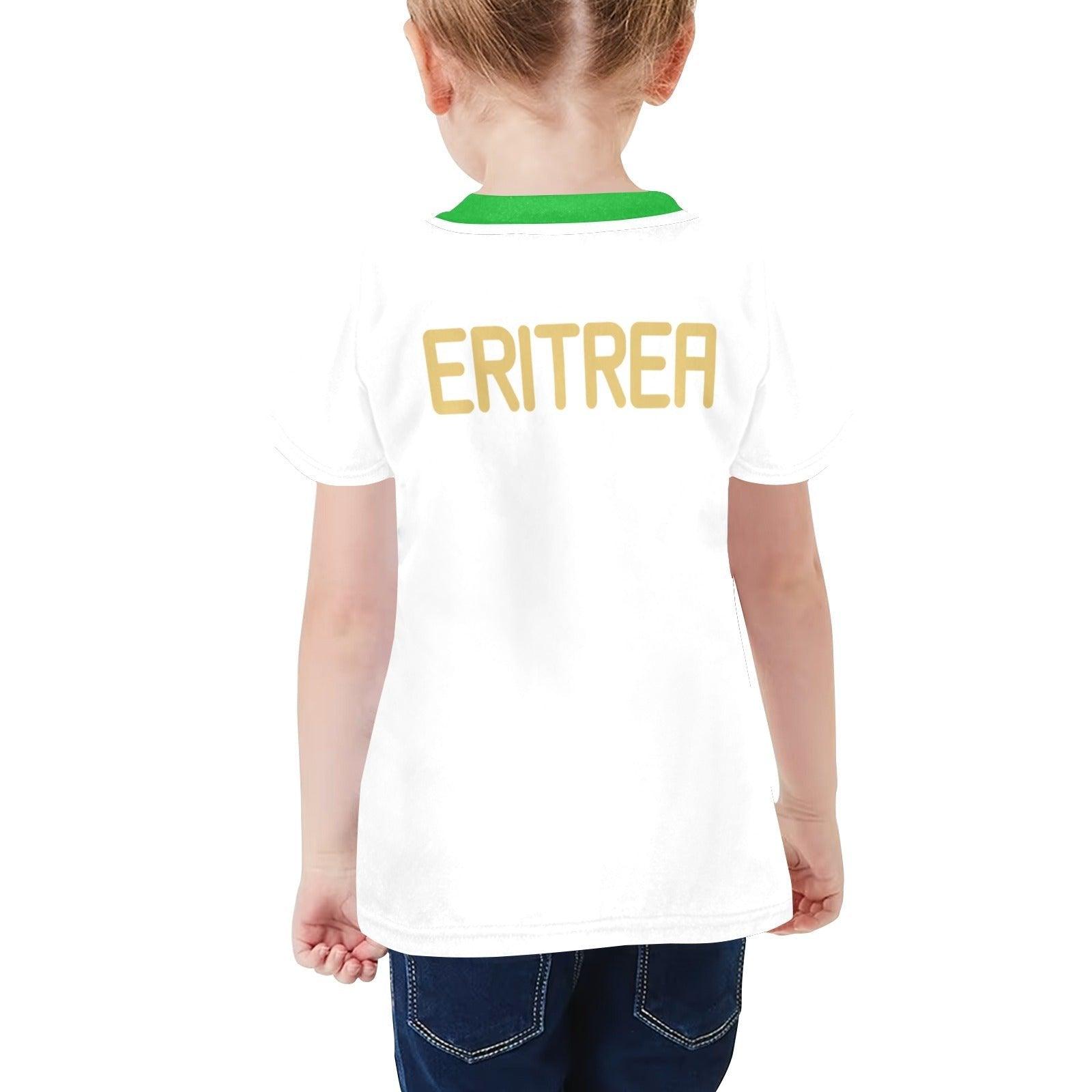 Miiss Eritrea White T-Shirt Green Neck band polyester - Natna Shop