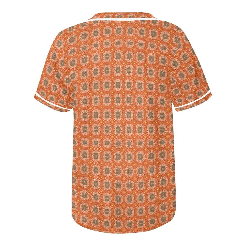 Mens African pattern shirt Brown Baseball Jersey - Natna Shop