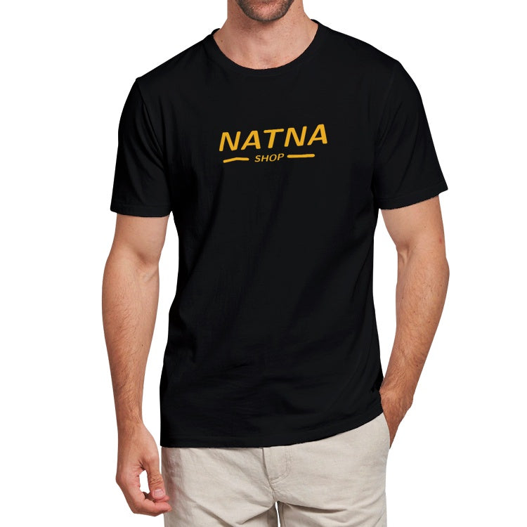 Herren T-Shirt aus schwerer Baumwolle Natna Shop Marke Schwarz