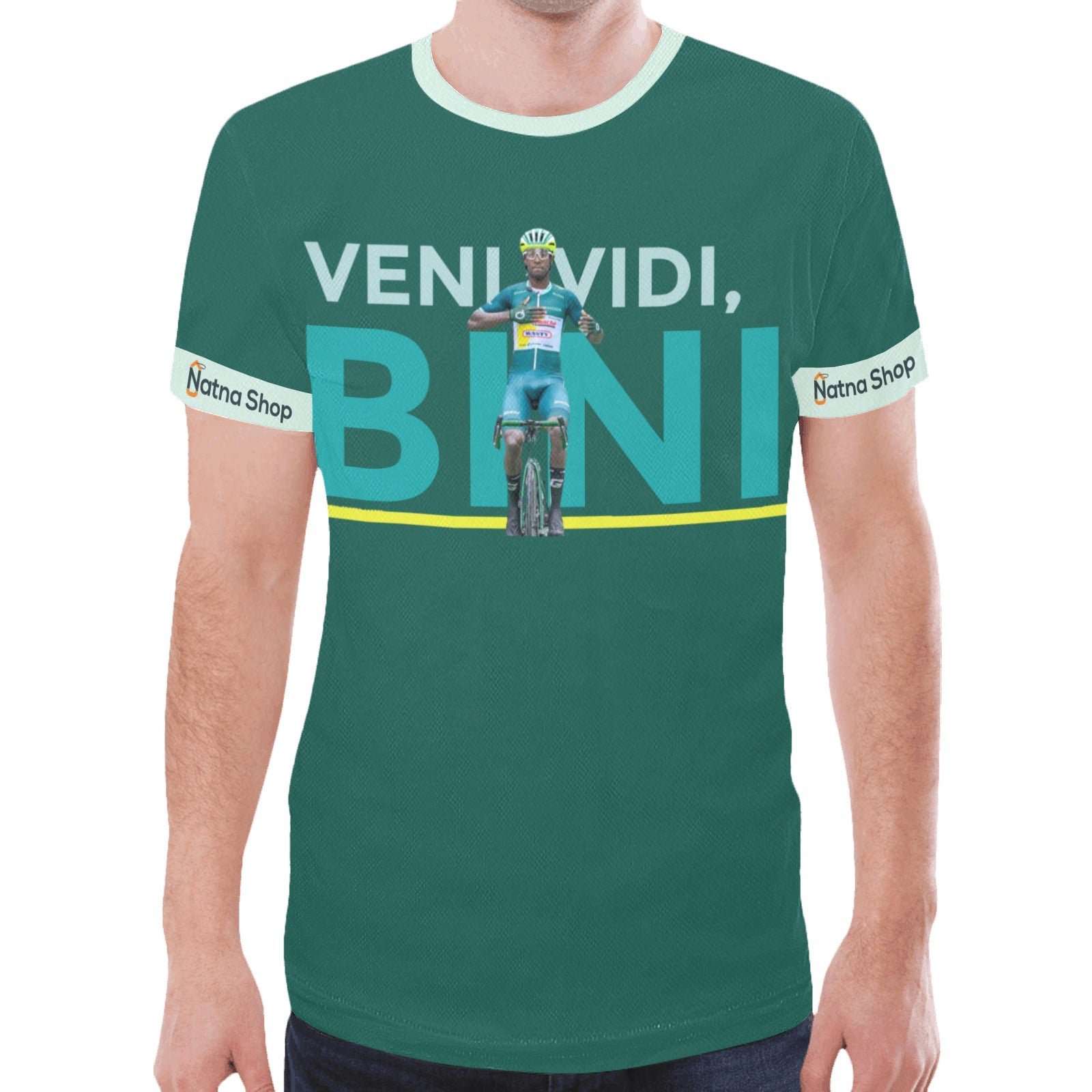 Veni Vidi Bini Grünes Trikot 1 Neues Allover-Print T-Shirt für Herren (Modell T45)