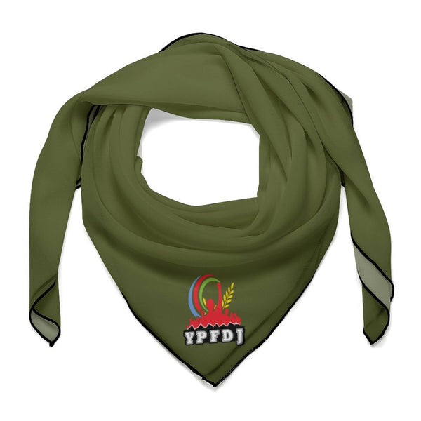 Army Green Square Silk Scarf 68x68cm