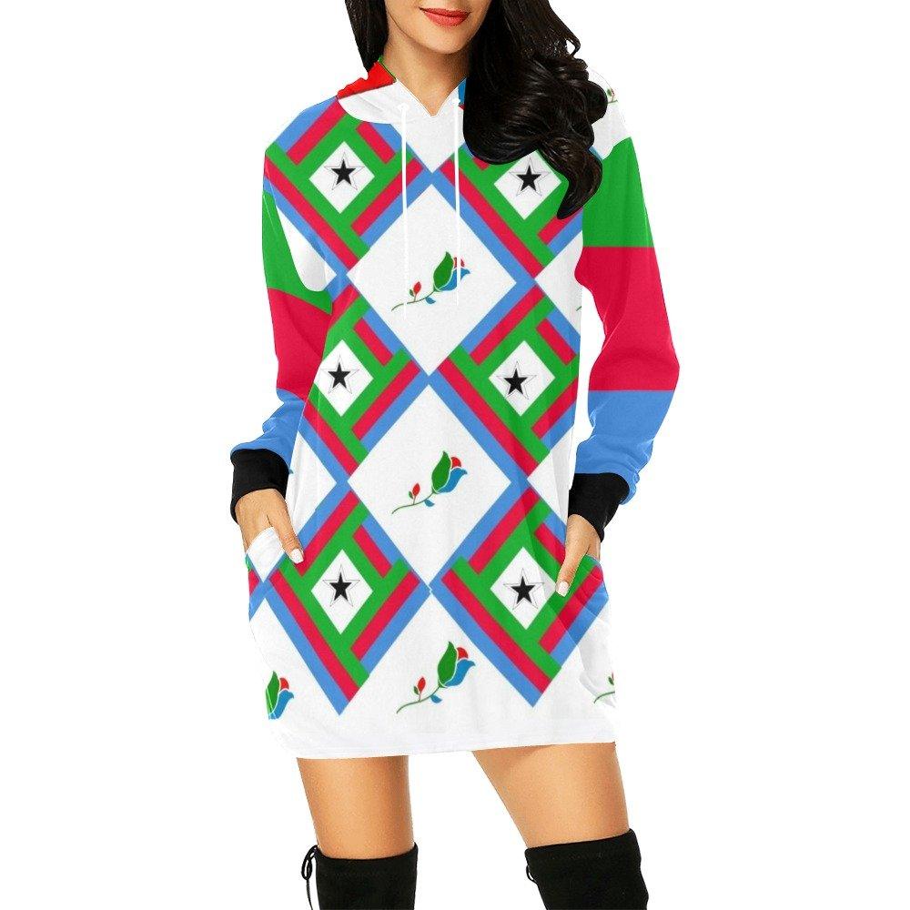 Eritrean Flower Flag Hoodie Dress - Natna Shop