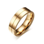 Meaeguet Gold-Color CZ Wedding Rings Lover's Cubic Zirconia Stainless Steel Romantic Ring Jewelry USA Size - Natna Shop