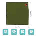 YPFDJ silk scarves Army Green Custom Scarf - Natna Shop