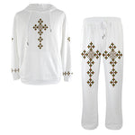 Tracksuit Set Men's Streetwear Flared Tracksuit Cross - Natna Shop