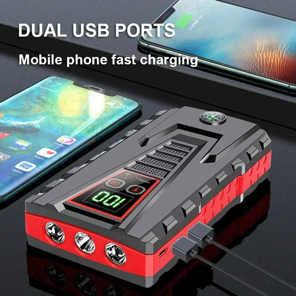 5000A 12V Starthilfe für Autos, 18.000mAh Powerbank mit LED-Licht