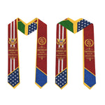 Eritrean American graduation stole front and back design