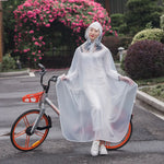 3XL Wasserdichter Fahrrad Motorrad Regenponcho – Klar Transparenter Regenmantel für Outdoor-Radfahren