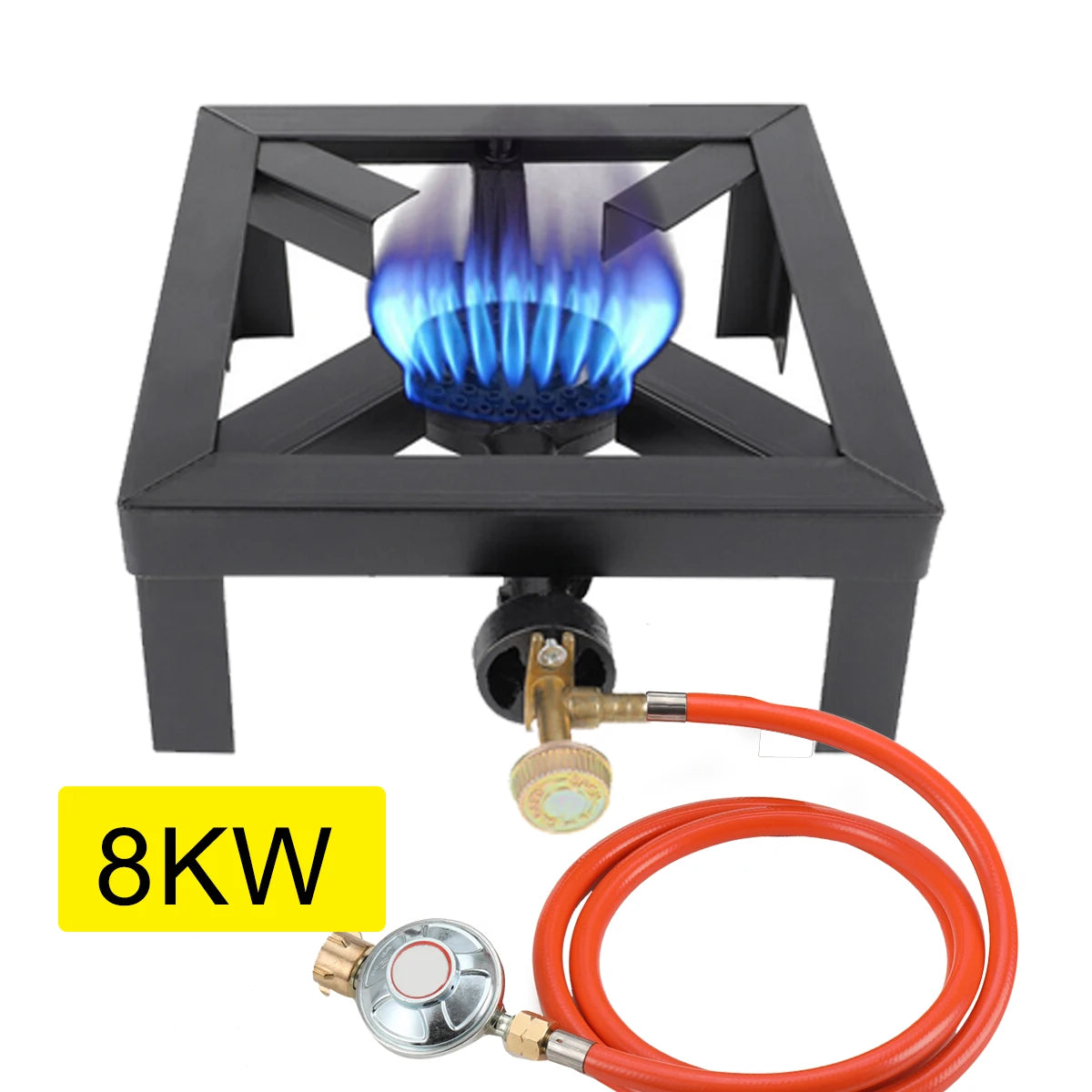 “Portable 8KW Cast Iron Gas Stove with Regulator”