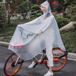 3XL Wasserdichter Fahrrad Motorrad Regenponcho – Klar Transparenter Regenmantel für Outdoor-Radfahren