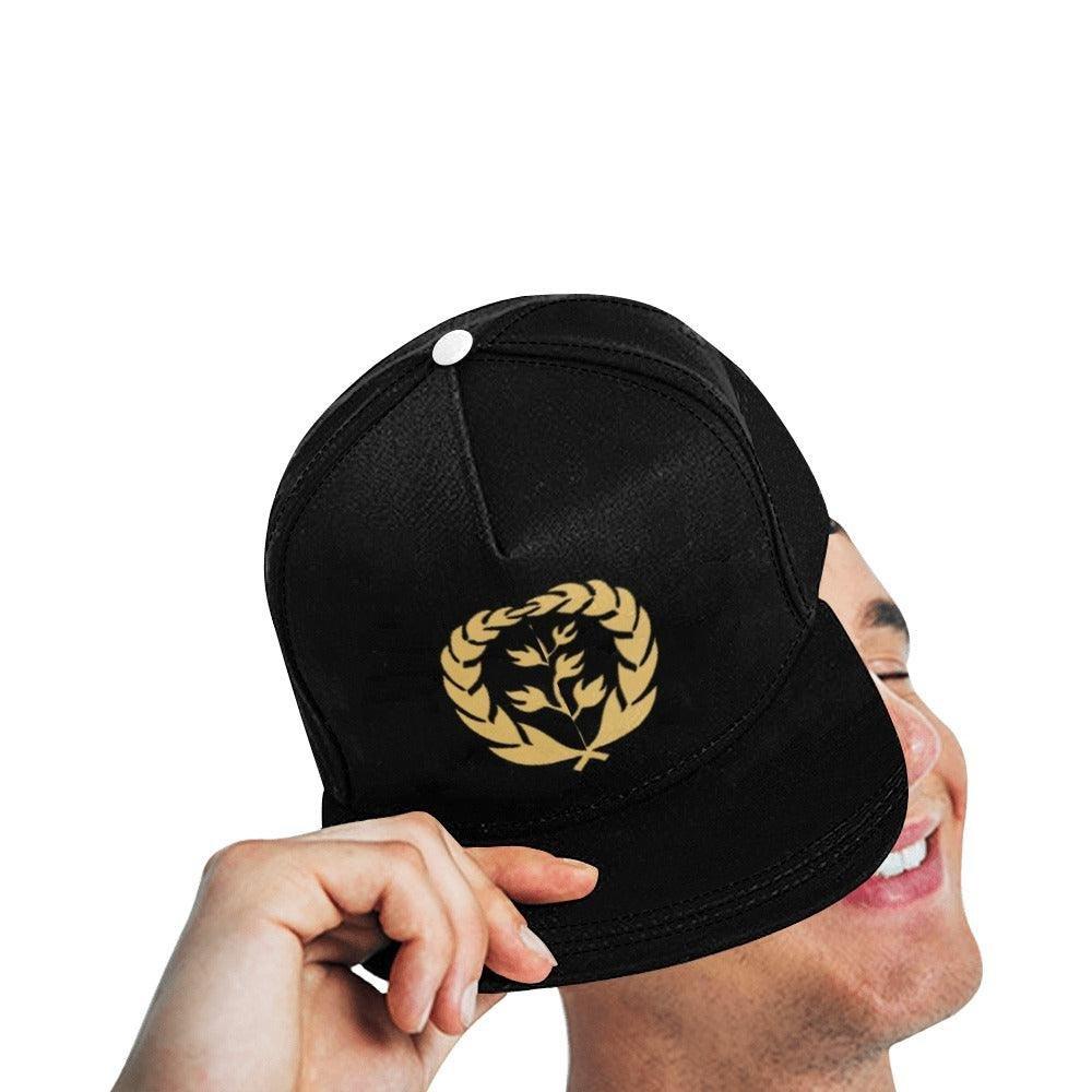 Golden Leave Eritrea flag ERI womens Mens Hat Black All Over Print Snapback Hat D - Natna Shop