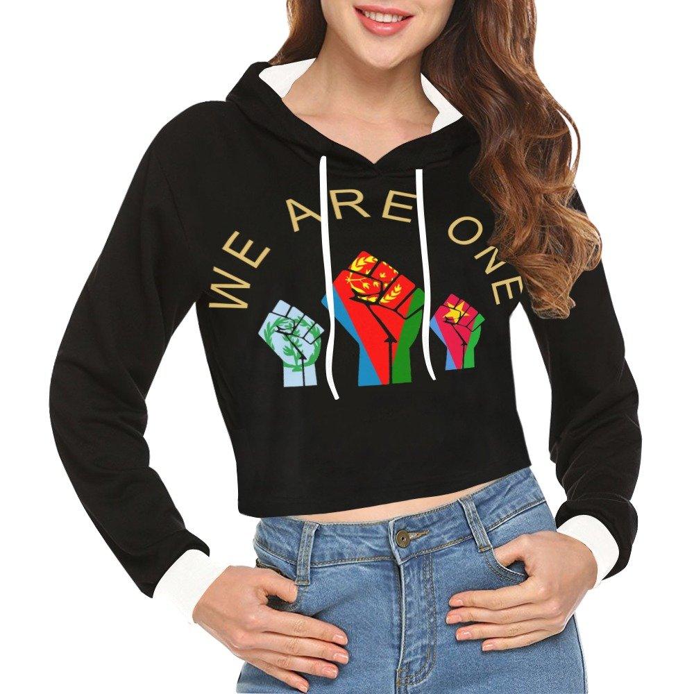 Crop Hoodie Eritrean Style Print - Natna Shop