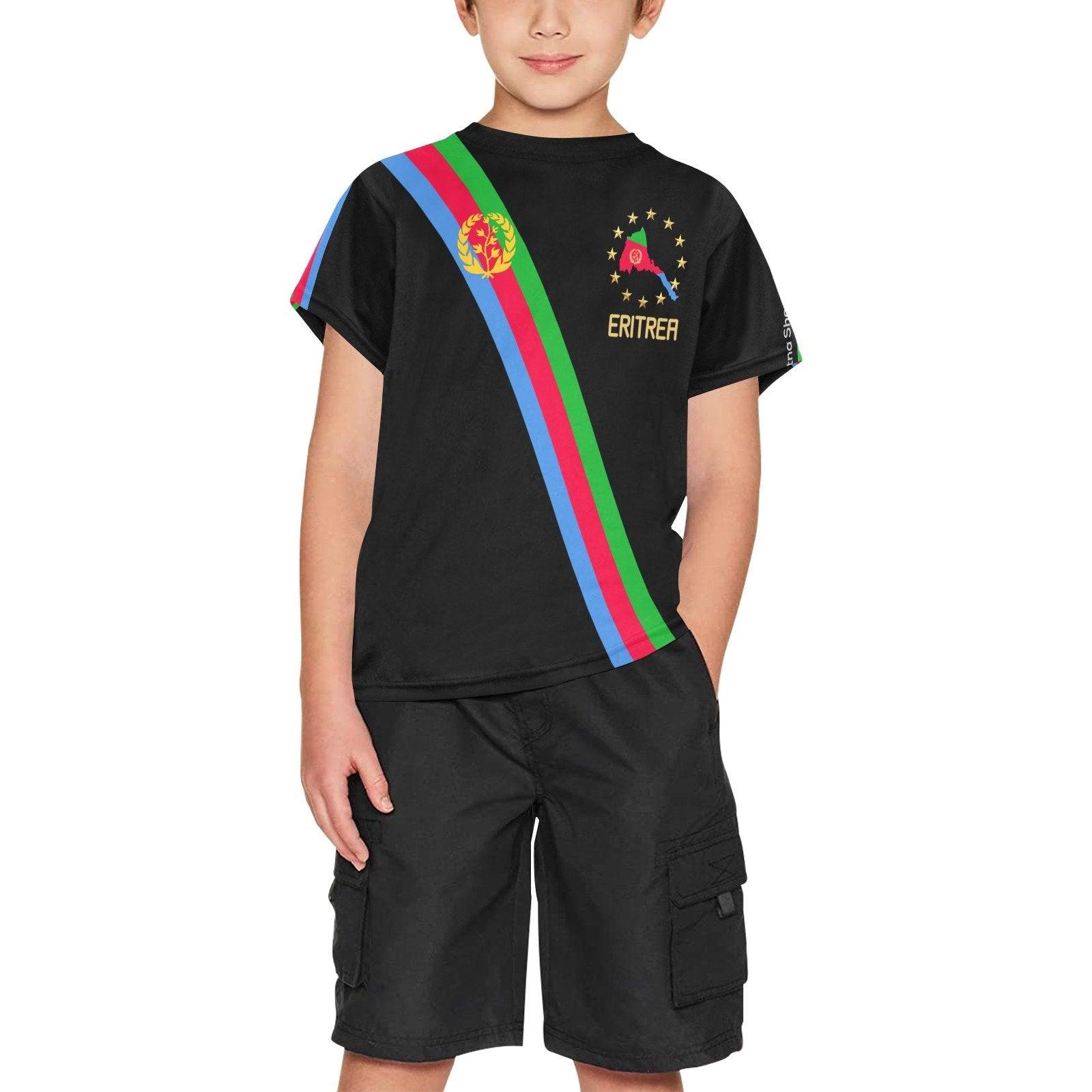 T-Shirt Proud Eritrea Big Boys' All Over Print Crew Neck - Natna Shop