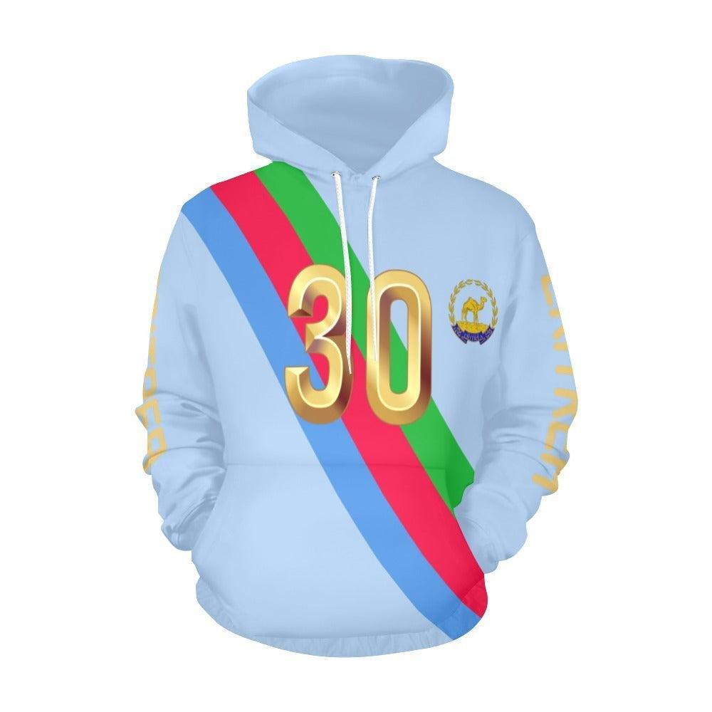 Blue Men Print Hoodie - Natna Shop