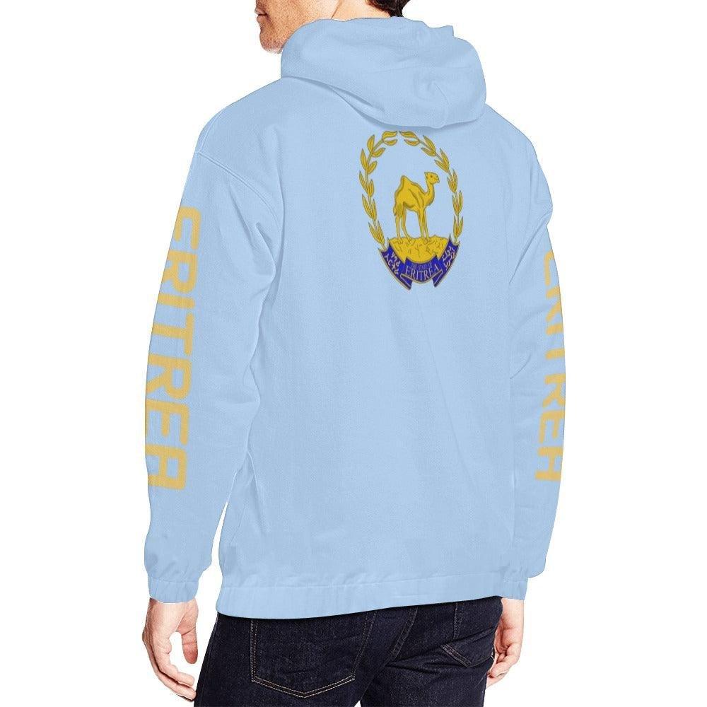 Blue Men Print Hoodie - Natna Shop