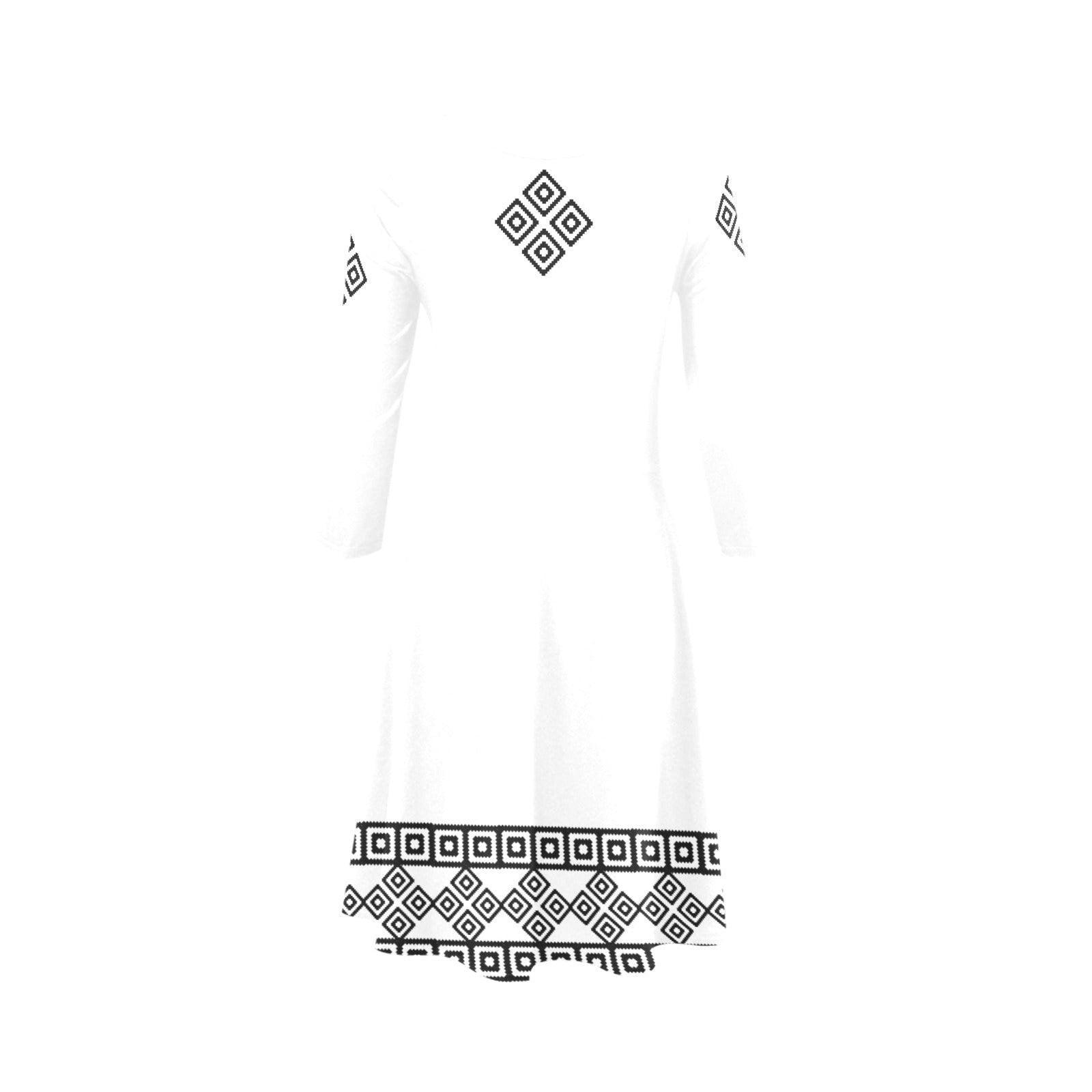 Christian dress  white Print - Natna Shop