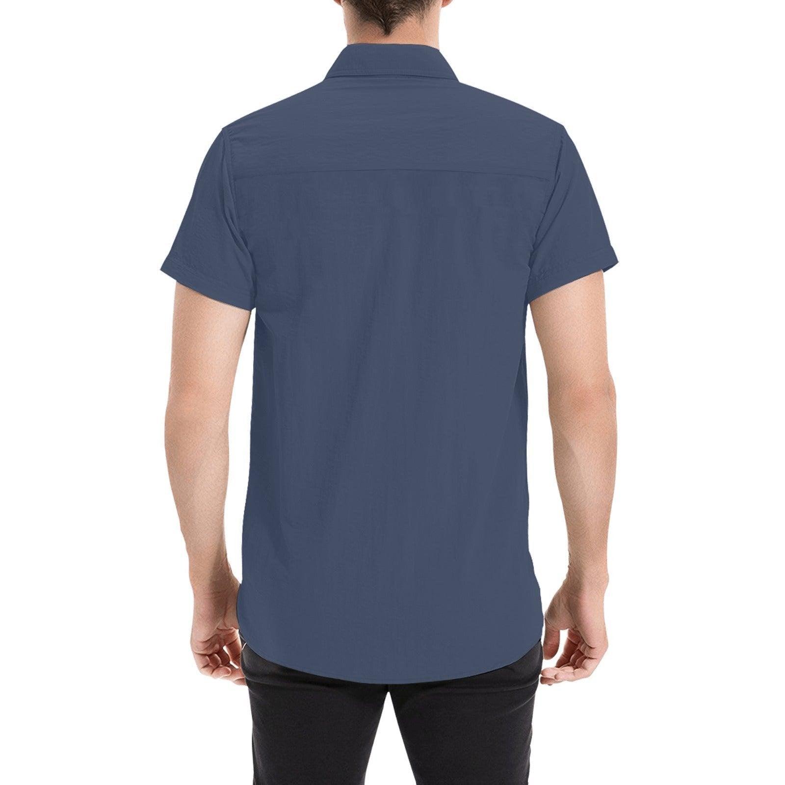 Navy Men Short Sleeve Shirt - Natna Shop