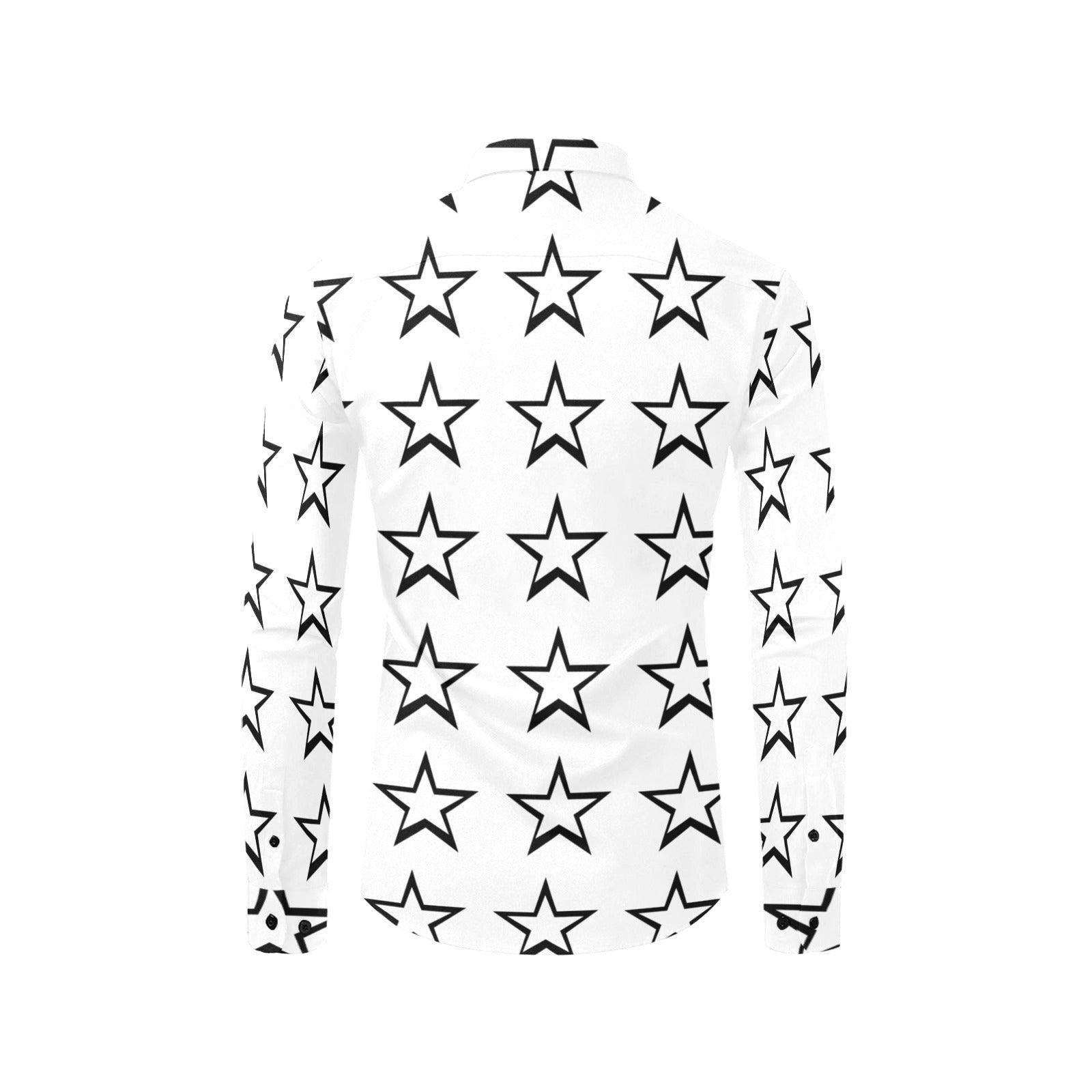 White Shirt Star Print - Natna Shop