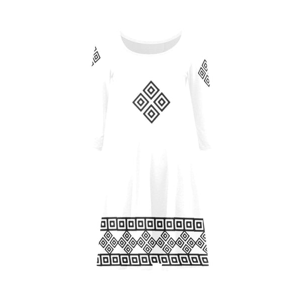 Christian dress  white Print