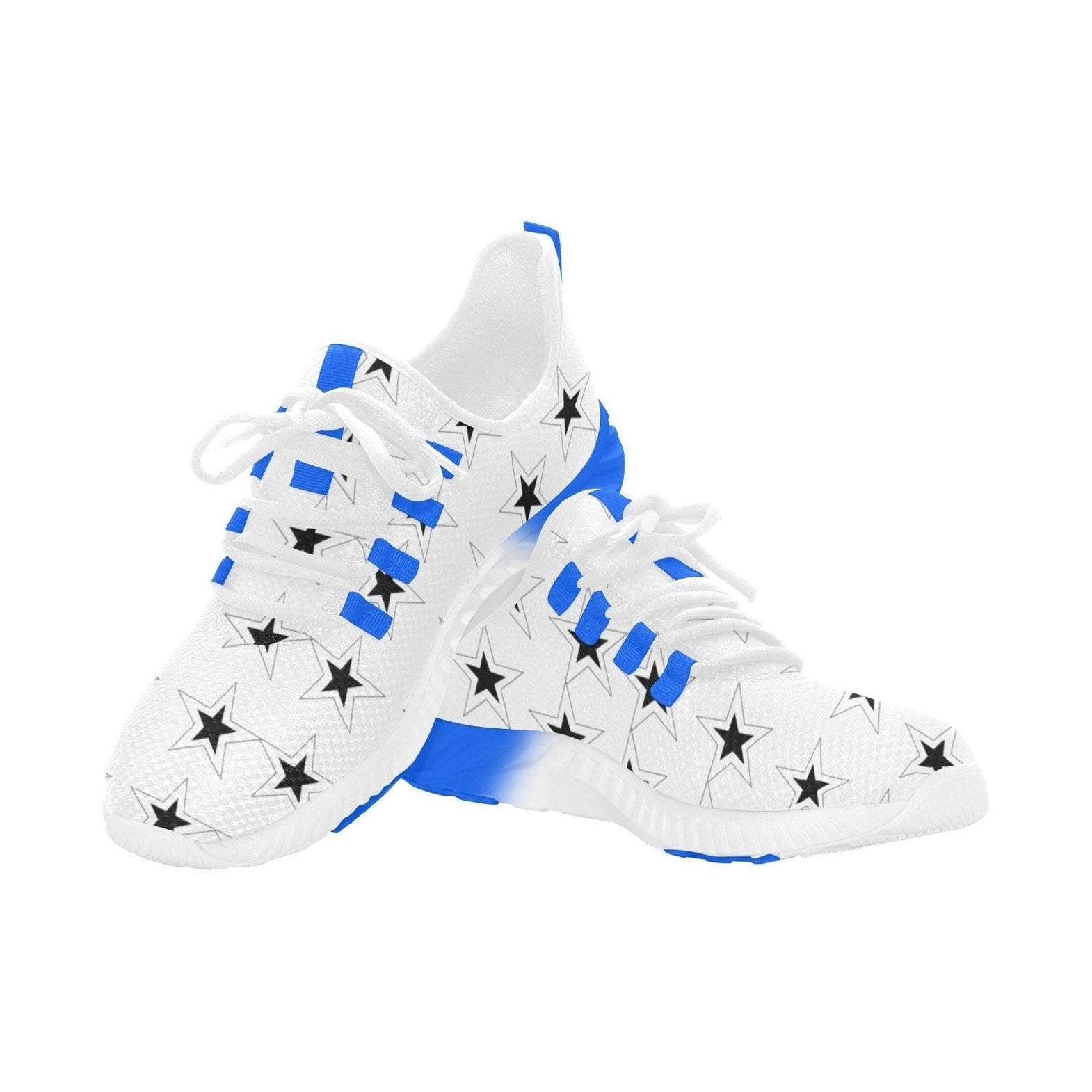 Men\'s Esenes Worldwide Star-Embellished Athletic Shoes - Blue and Multi-Color Amazon.com | Athletic Running Sneakers, Blue with White  main image 3