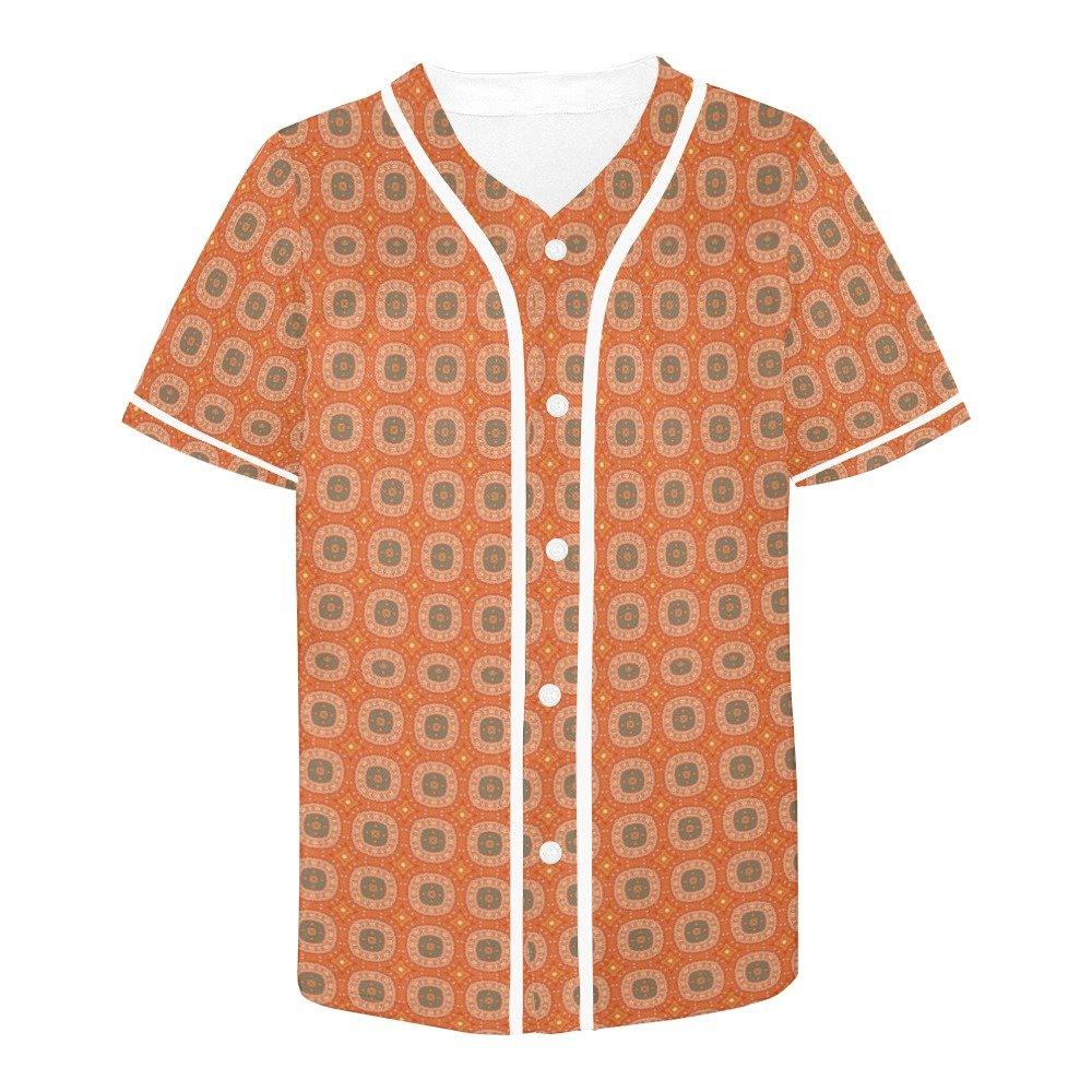 Mens African pattern shirt Brown Baseball Jersey - Natna Shop
