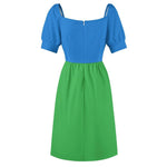 Eritrean Flag Mini Dress Sweetheart Neck Puff Sleeve ARB271 - Natna Shop
