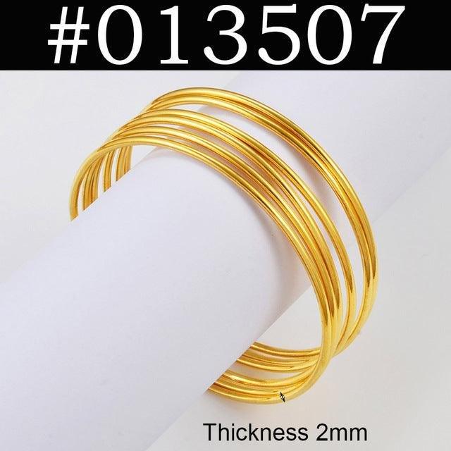 Dubai Gold Plated Bracelets 6pcs Set - Natna Shop