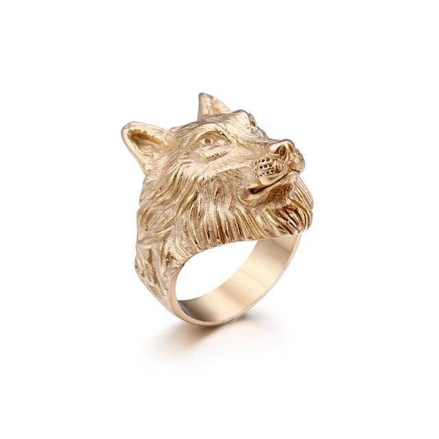 Black Gold Wolf Ring - Natna Shop