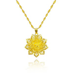 Flower Gold Color Necklace - Natna Shop