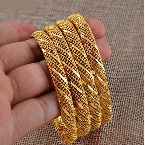 Dubai Bracelet 4 Pieces Gold Plated