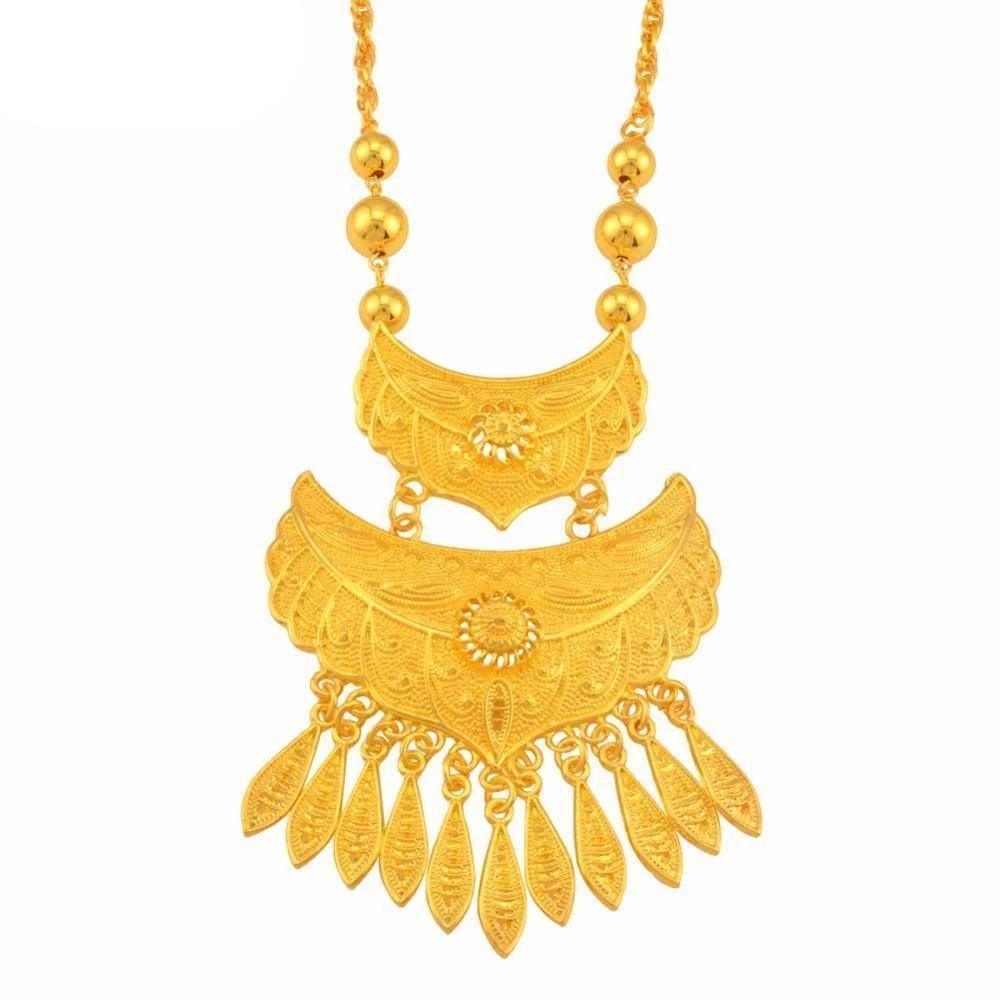 Saudi Arabia Necklaces African Gold Color Pendant Dubai Middle East Jewelry Gifts for Women - Natna Shop