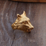 Black Gold Wolf Ring - Natna Shop