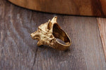 Black Gold Wolf Ring - Natna Shop