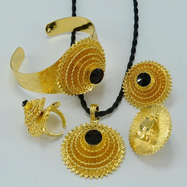 Habesha set Jewelry Ethiopian Bridal Wedding Gold Color Eritrea Africa set
