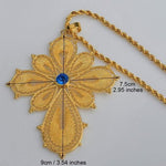 Ethiopian Big Cross Pendant Necklaces for Women Gold Color & Copper Eritrea Jewelry Africa - Natna Shop
