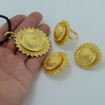Ethiopian Wedding Habesha Jewelry Eritrea  Gold Color Set Pendant - Natna Shop