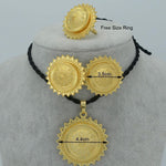 Ethiopian Wedding Habesha Jewelry Eritrea  Gold Color Set Pendant - Natna Shop