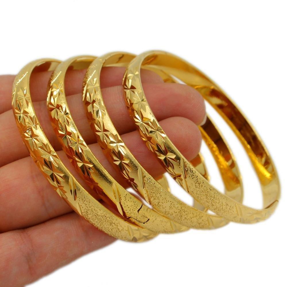 Gold Plated Bracelets Jewellry 4pcs - Natna Shop